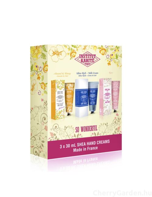 Institut Karité Paris Shea Hand Cream Almond and Honey So Precious + Ultra-Riche + Rose Set