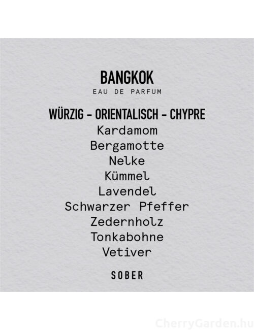 Sober Bangkok Eau de Parfum 50ml