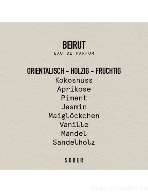 Sober Beirut Eau de Parfum 50ml