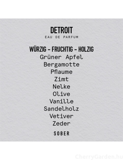 Sober Detroit Eau de Parfum 50ml