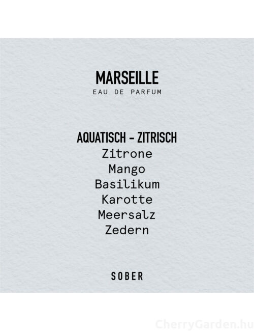 Sober Marseille Eau de Parfum 50ml